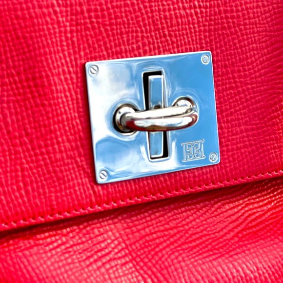 Bright red Escada bag. - Picture 6 of 6